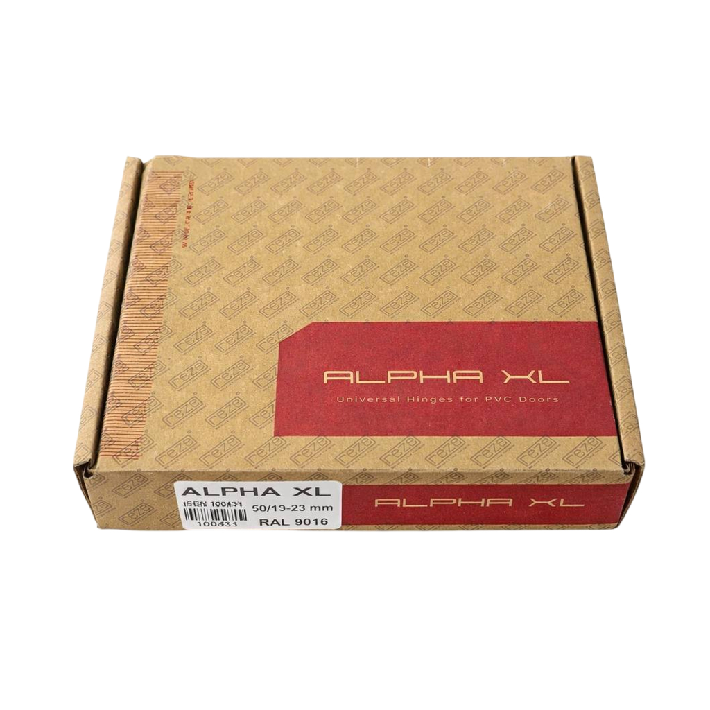 Петля REZE ALPHA XL дверная 90 мм (19-23 мм), RAL 9016 белый