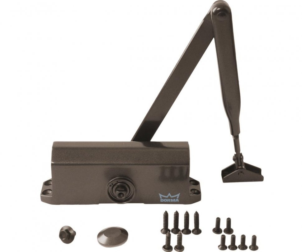 Доводчик DORMAKABA TS 77 EN4, с тягой, темно-коричневый